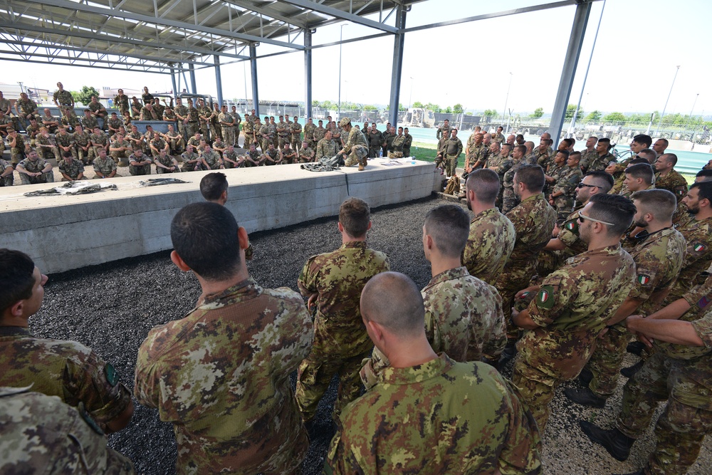 Multinational Airborne Refresher Training at Caserma Del Din, Vicenza, Italy, July 18, 2018.