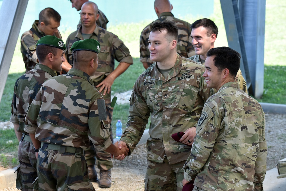 Multinational Airborne Refresher Training at Caserma Del Din, Vicenza, Italy, July 18, 2018.