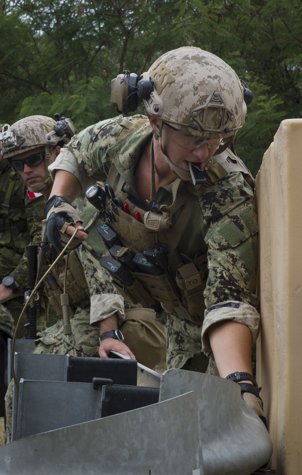 Multinational EOD Teams Work Together On IED Removal