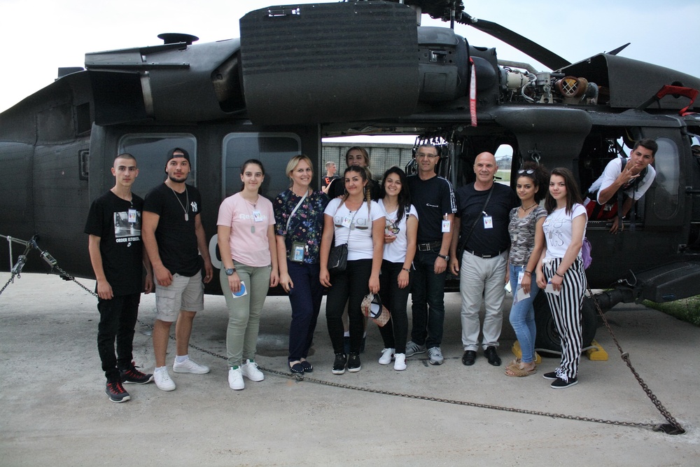 Kosovo youth visit Camp Bondsteel