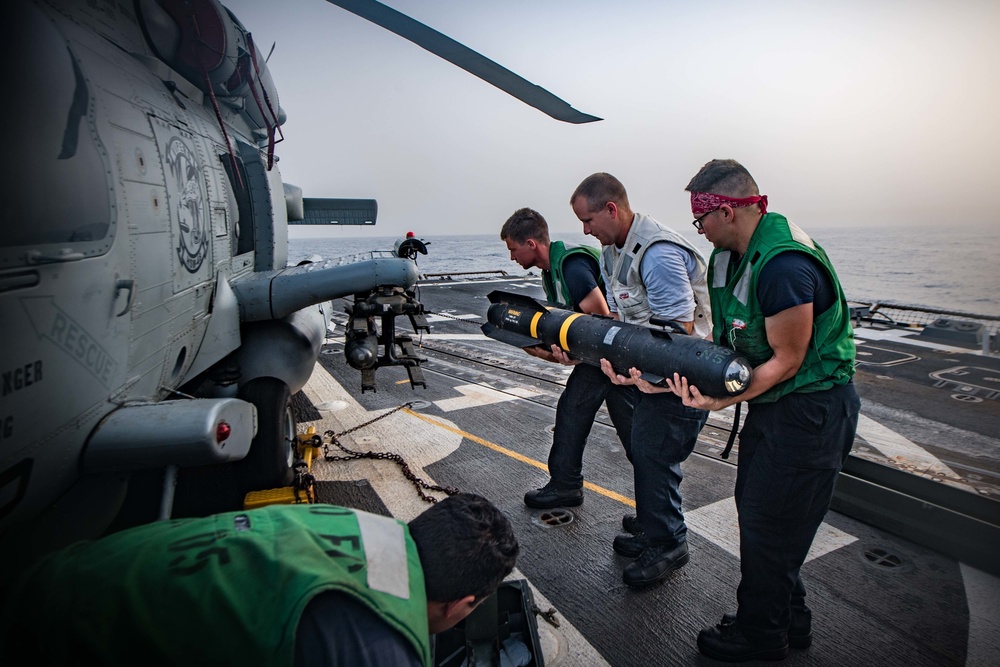 Hellfire Missile Load on USS Jason Dunham (DDG 109)