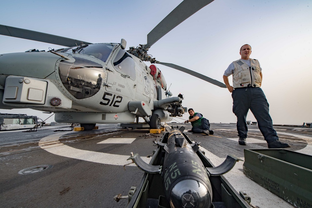 Hellfire Missile Load on USS Jason Dunham (DDG 109)