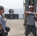 Sparring for exercise on USS Jason Dunham (DDG 109)