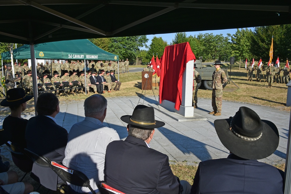 2CR War Memorial rededication ceremony