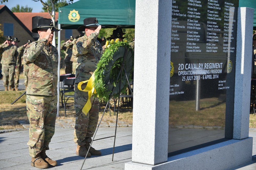 2CR War Memorial rededication ceremony