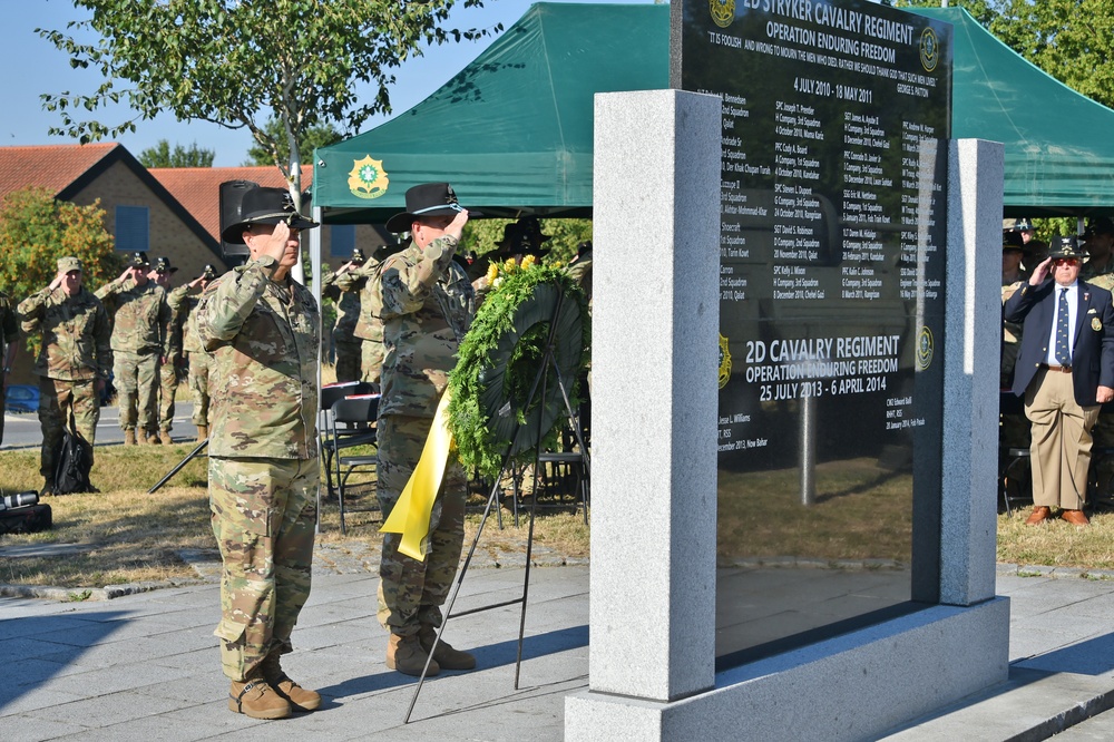 2CR War Memorial rededication ceremony