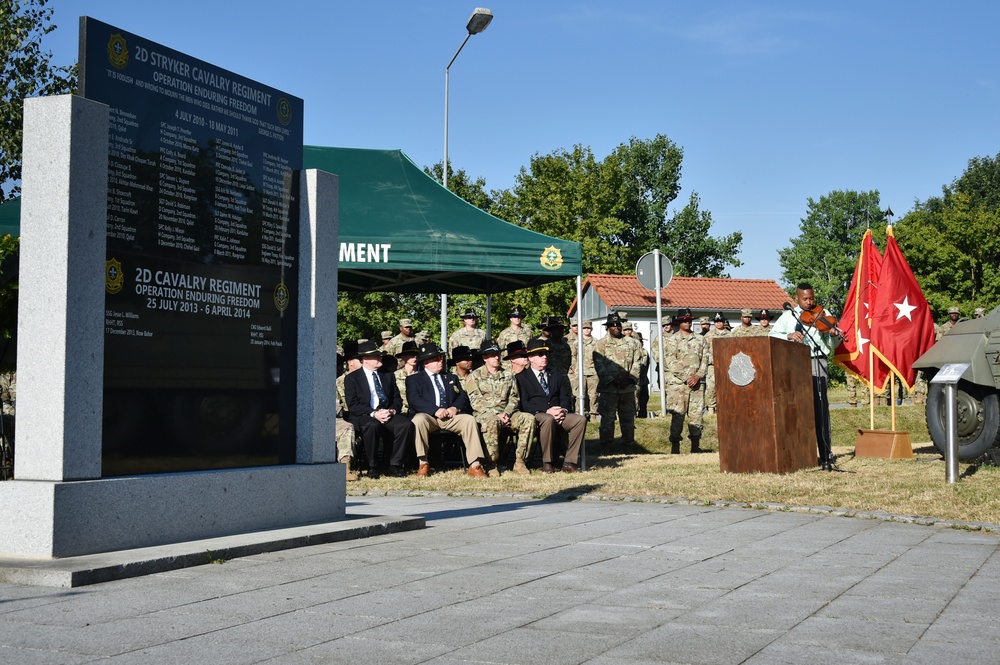 2CR War Memorial rededication ceremony