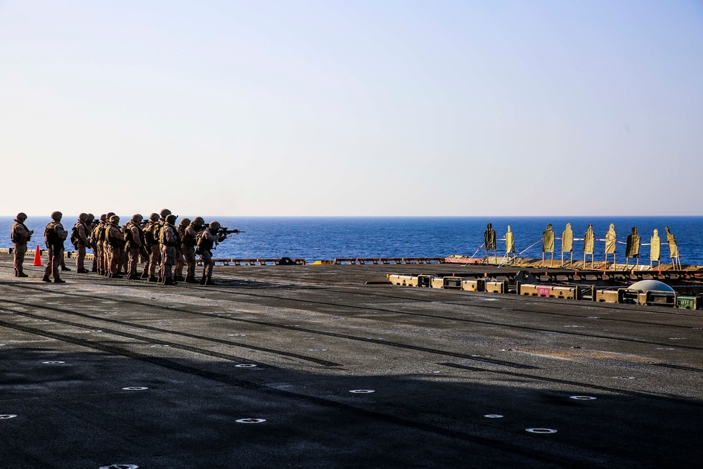 CLB 26 Marines conduct Combat Marksmanship Program (CMP) deck shoot