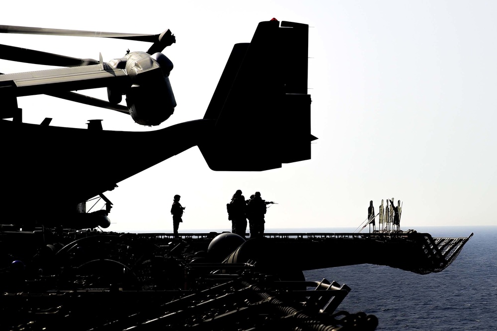 CLB 26 Marines conduct Combat Marksmanship Program (CMP) deck shoot