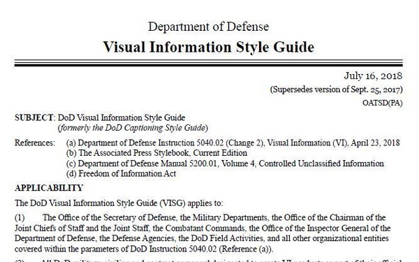 DIMOC publishes new Visual Information Style Guide