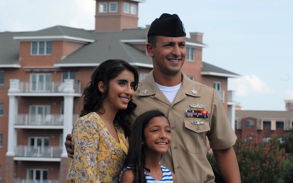 Naval Musuem hosts a re-enlistment aboard the USS Wisconsin