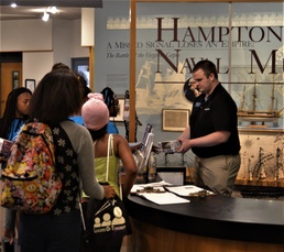 Handing out prizes after a scavenger hunt