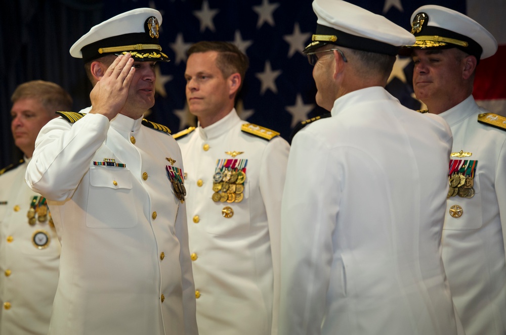 Navy Recruiting Region East Commander Retires Following Changes of Command