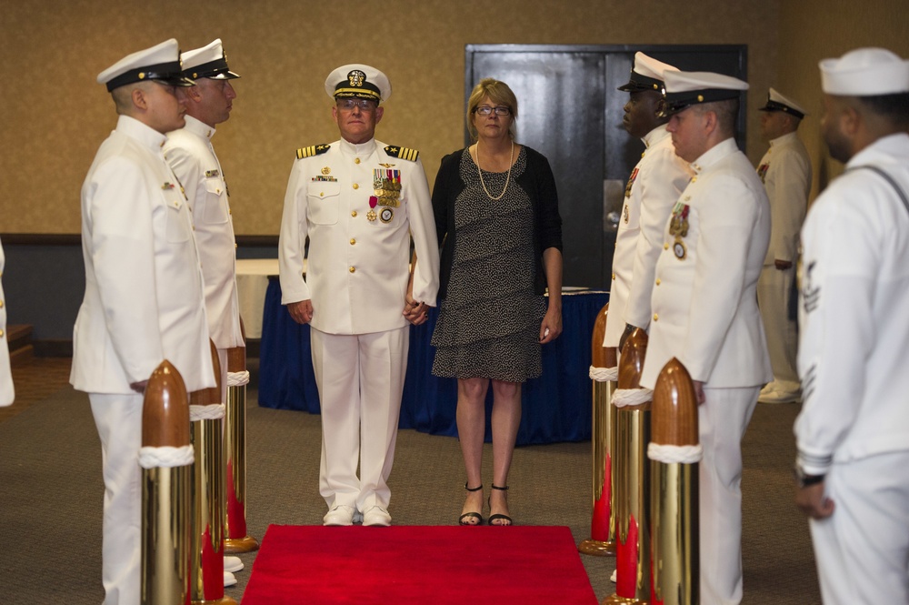 Navy Recruiting Region East Commander Retires Following Changes of Command