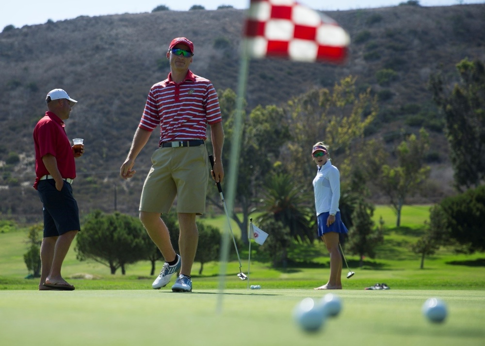 Marine takes a swing at All-Forces Golf Team