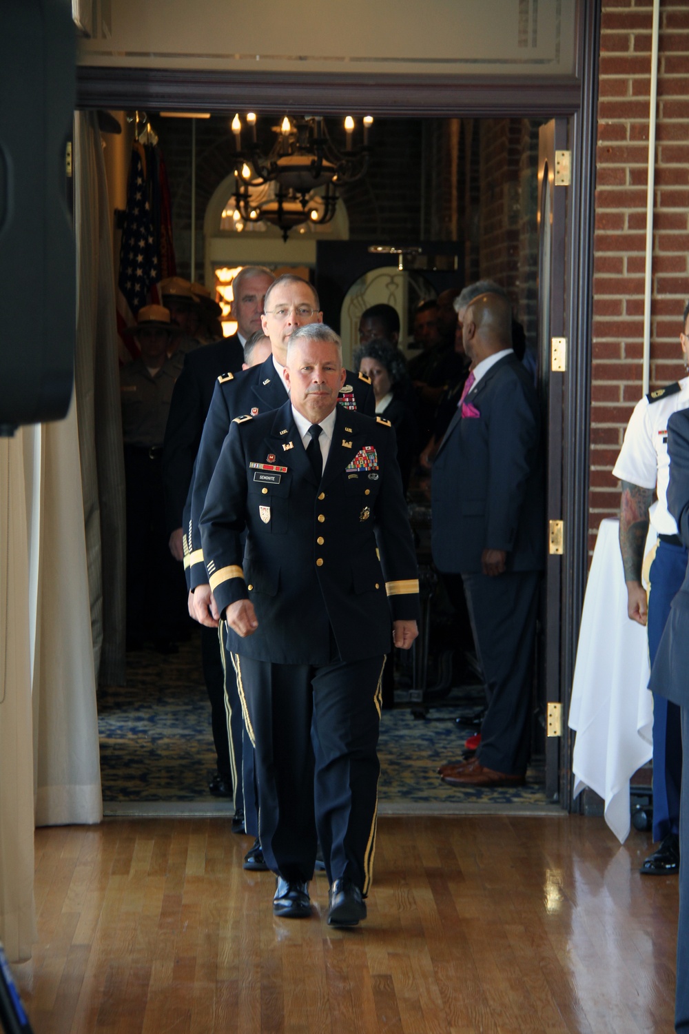 Official party arrives for North Atlantic Division change-of-command ceremony