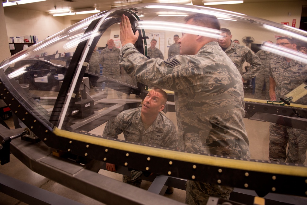 Luke Egress Airmen reduce F-35 canopy shaped charge replacement time by 120 hours