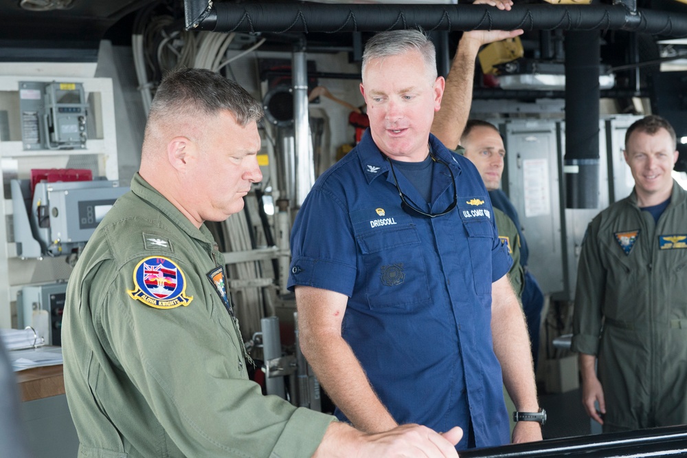 Navy HSC Wing Pacific skipper visits USCGC Bertholf during RIMPAC 2018