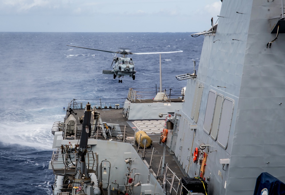 USS Dewey Flight Operations