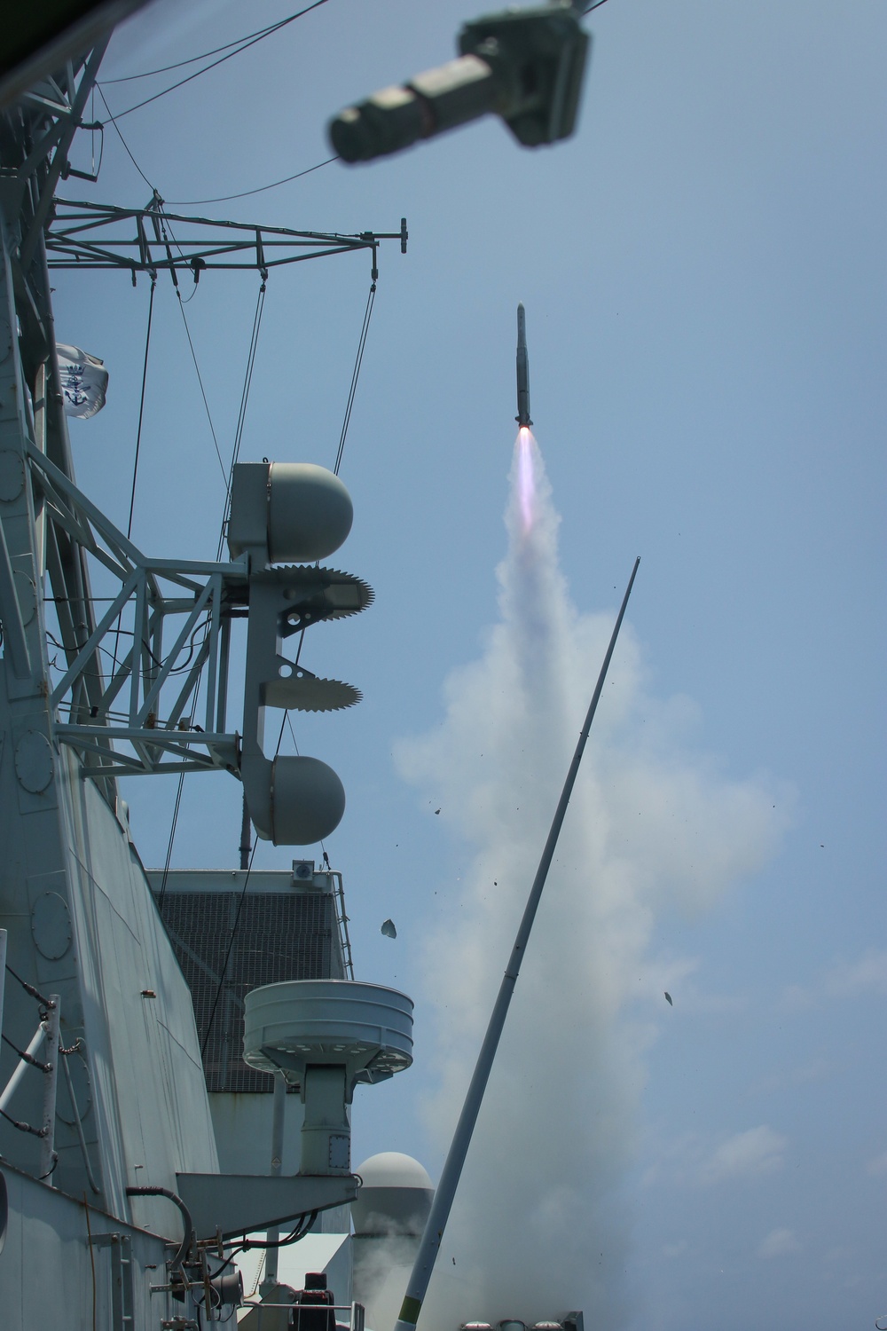 Canadian Ship Launches Missile