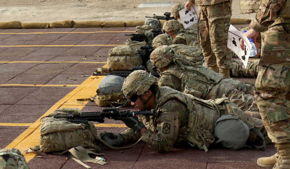 Task Force Spartan Soldiers increase mission readiness during M4 qualification
