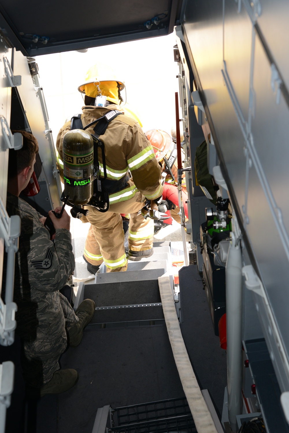 Chievres Fire Fighters 424th Squadron Turkish Airbus A400M exercise