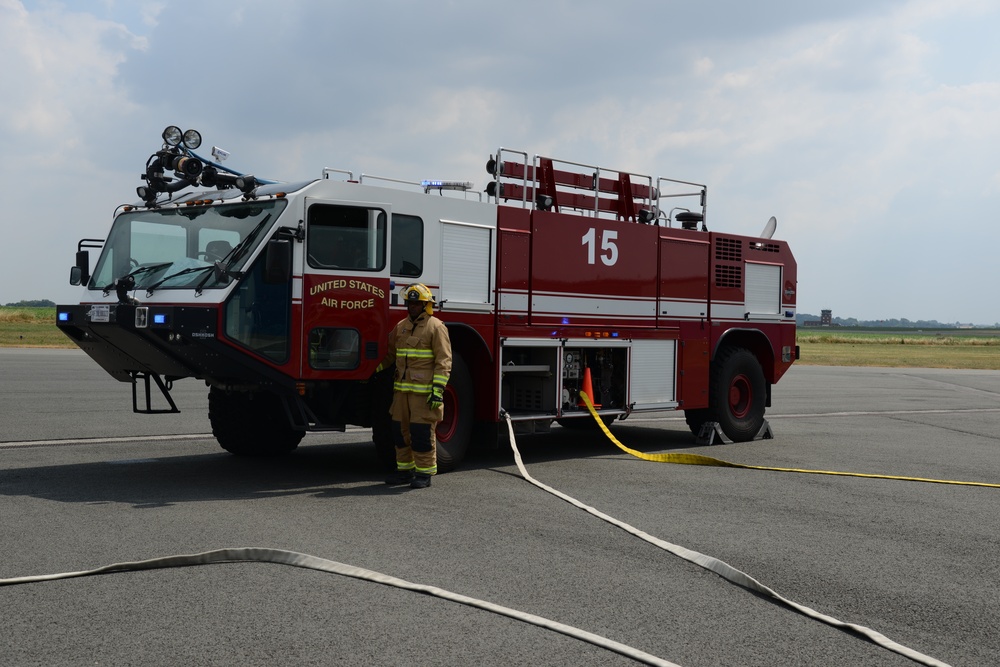 Chievres Fire Fighters 424th Squadron Turkish Airbus A400M exercise