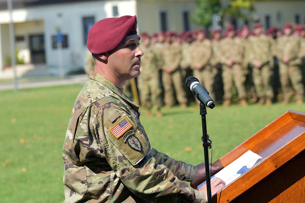 1st Battalion, 503rd Infantry Regiment, 173rd Airborne Brigade Change of Responsibility Ceremony