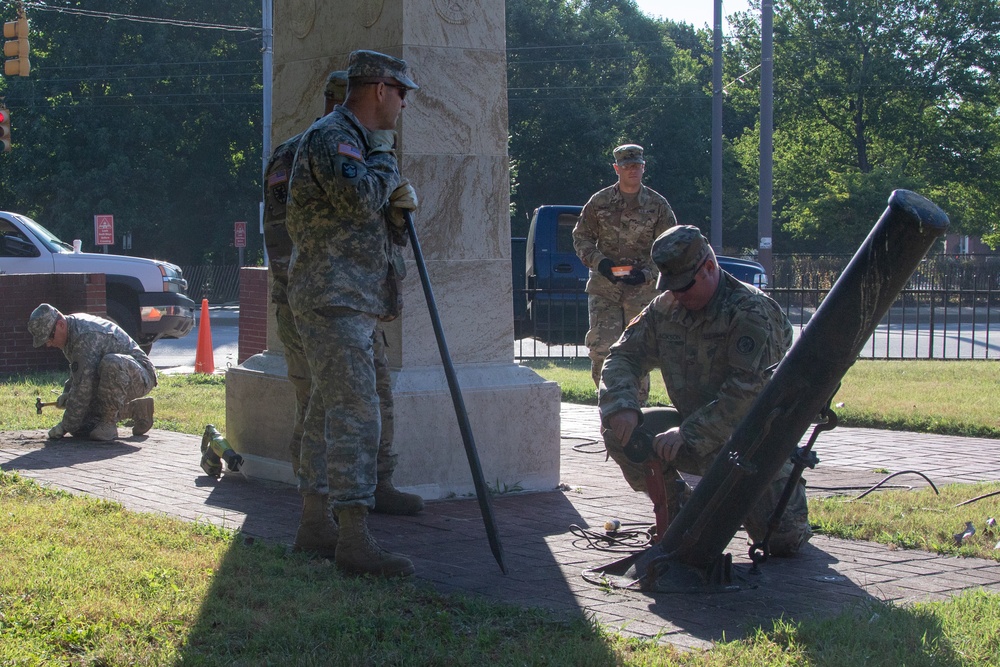 MDNG soldiers remove trench mortar for restoration