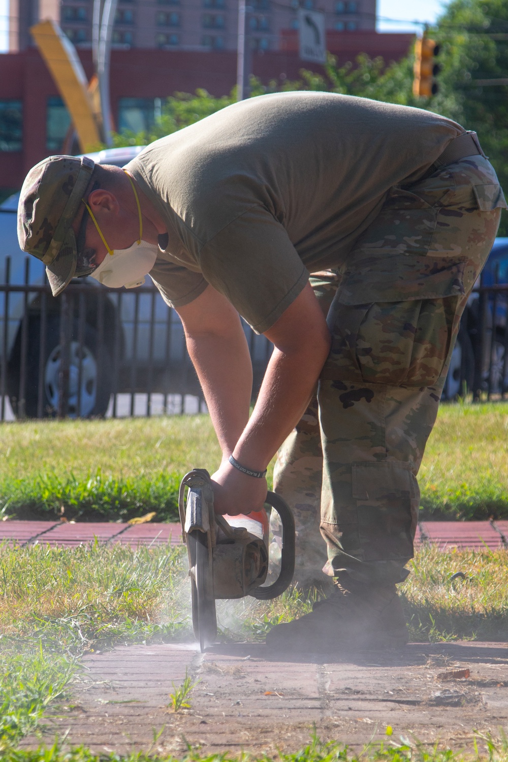 MDNG soldiers remove trench mortar for restoration