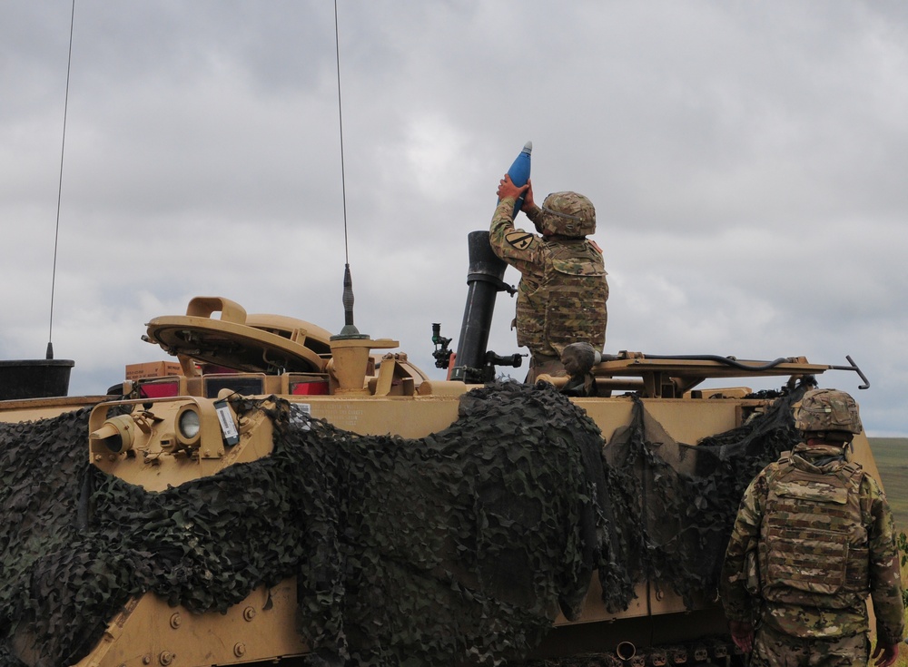 Soldiers Conduct Mortar Live Fire Training