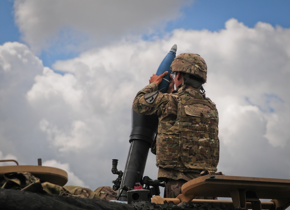 Soldiers Conduct Mortar Live Fire Training