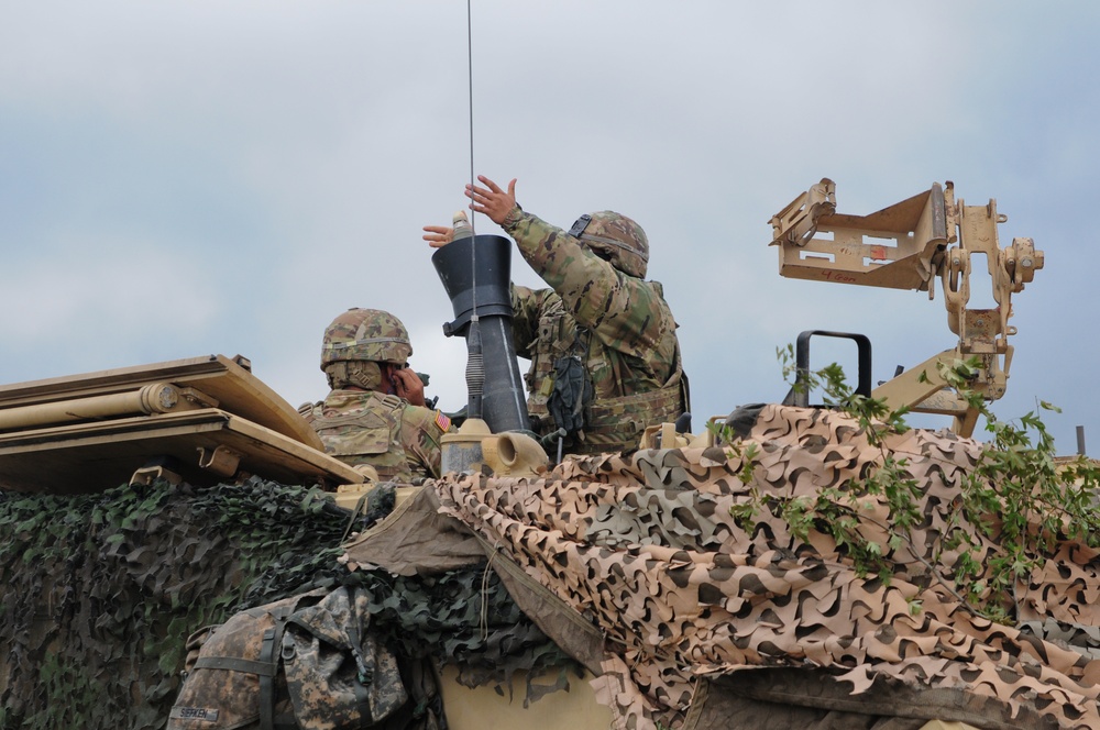 Soldiers Conduct Mortar Live Fire Training