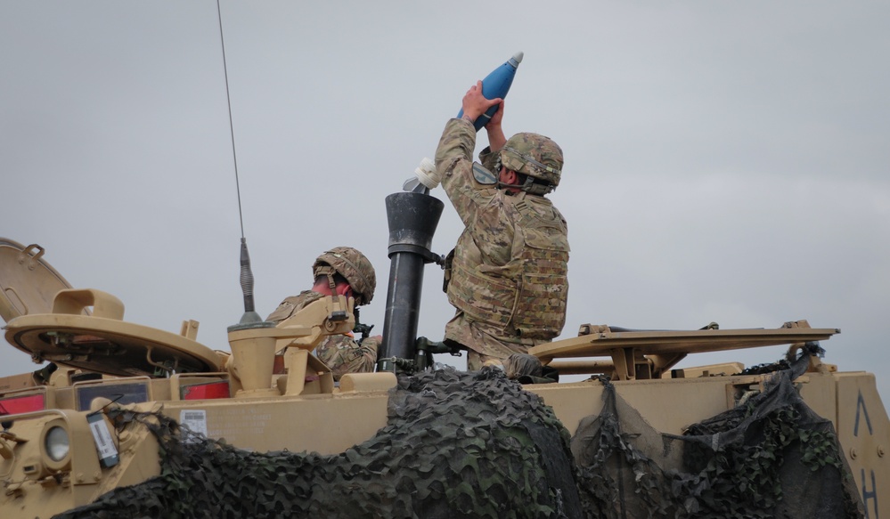 Soldiers Conduct Mortar Live Fire Training