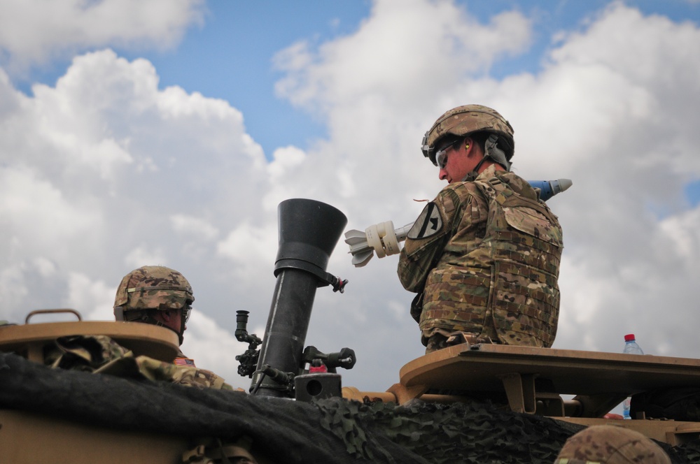 Soldiers Conduct Mortar Live Fire Training