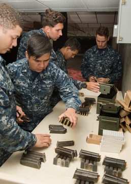 Sailors Participate In Gun Qualification