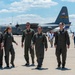 flight crew walk away from a C-130 Hercules