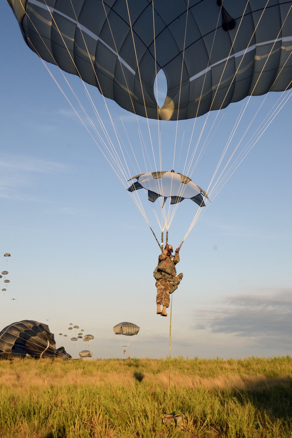 Paratroopers land on Holland DZ during Operation Devil Storm