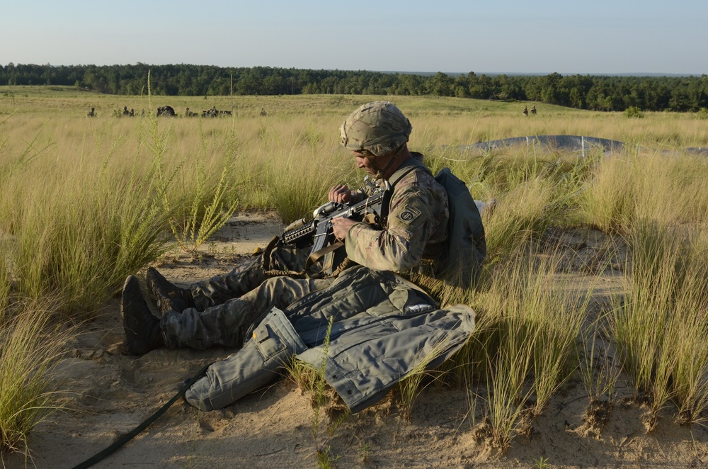 Paratroopers land on Holland DZ during Operation Devil Storm