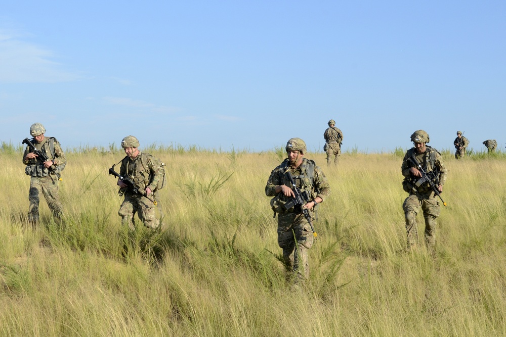 Paratroopers land on Holland DZ during Operation Devil Storm