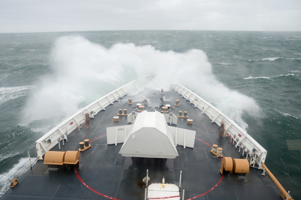 Cutter Stratton patrols above the Arctic Circle