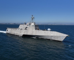 USS Montgomery Departs San Diego Harbor