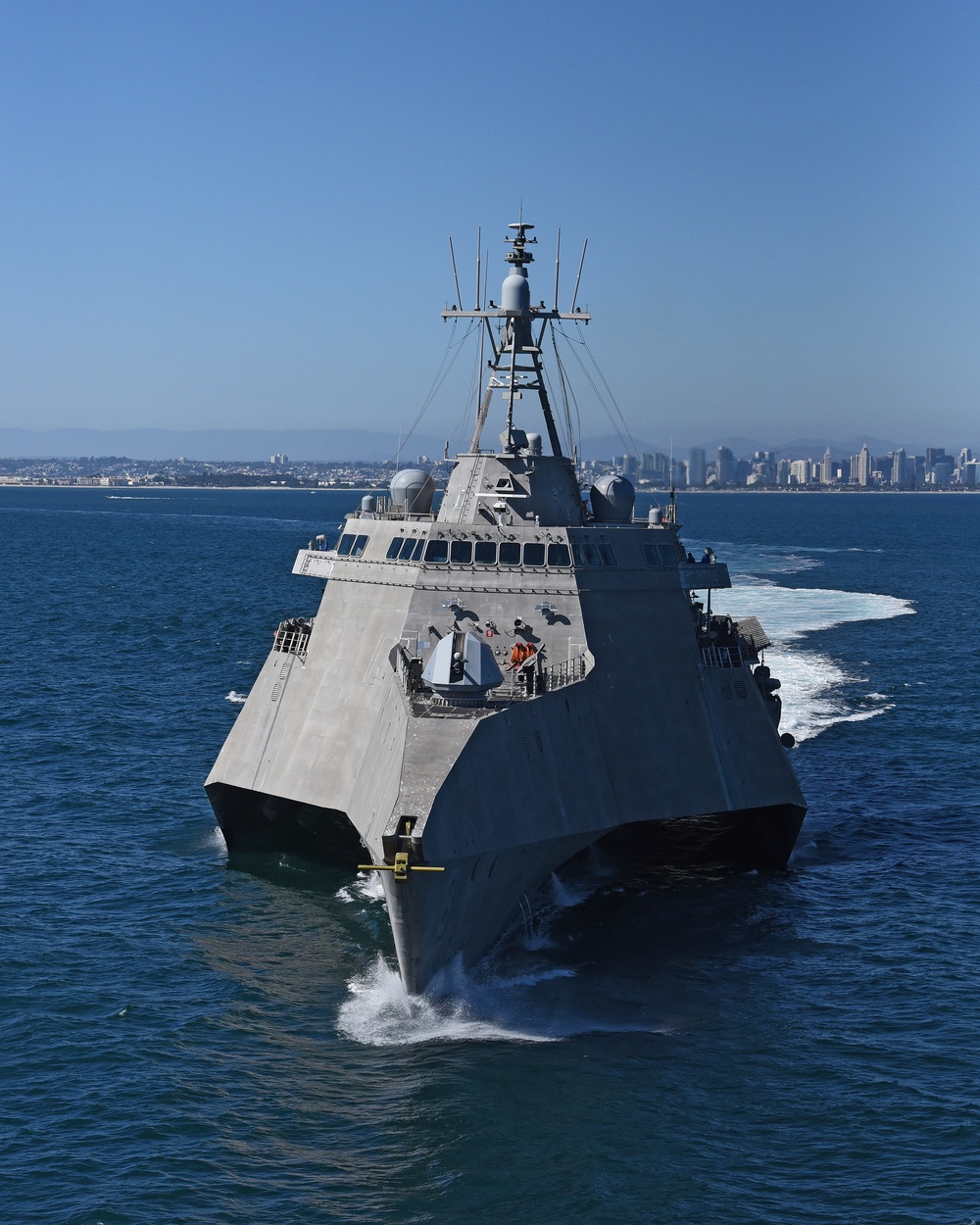USS Montgomery Departs San Diego Harbor