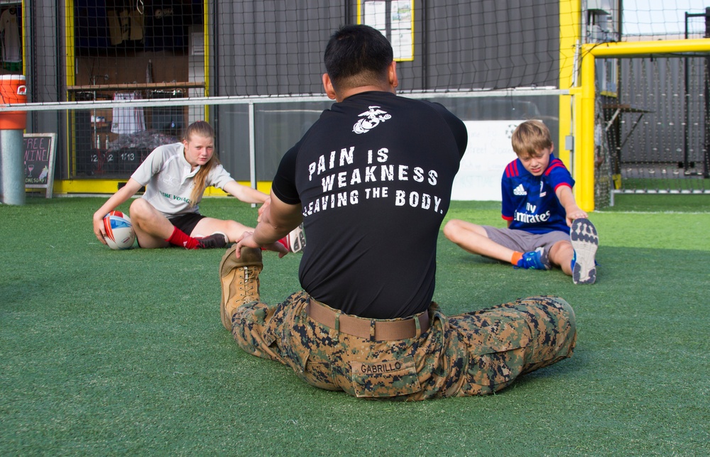 Marines partner with USA Rugby, interact with community