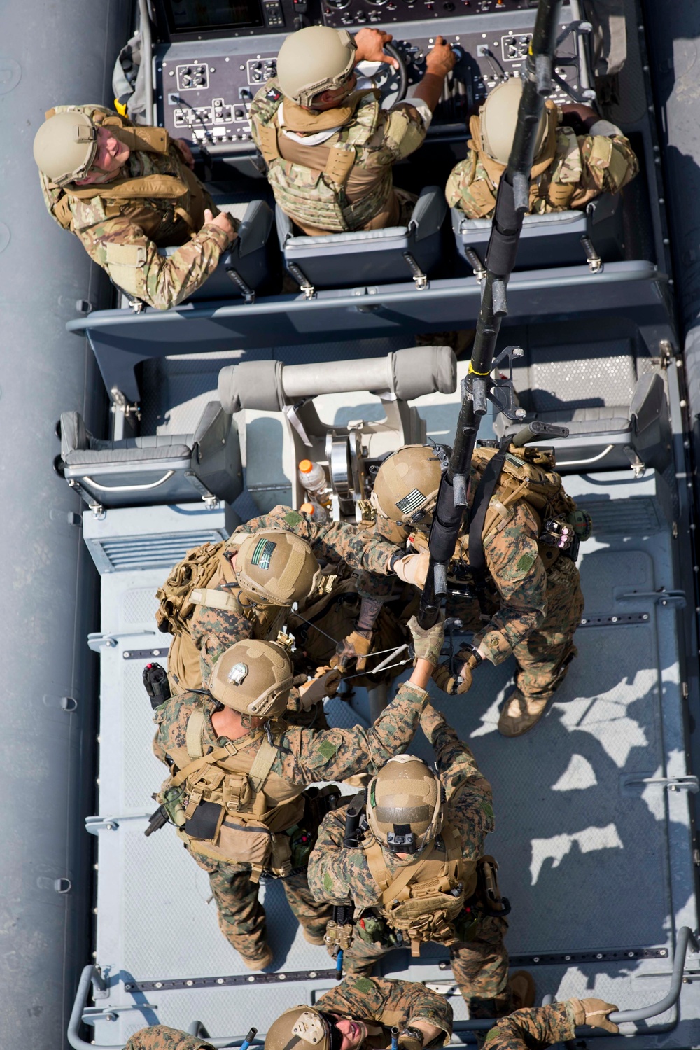 Marines with the MRF, 22nd MEU participate in a VBSS course