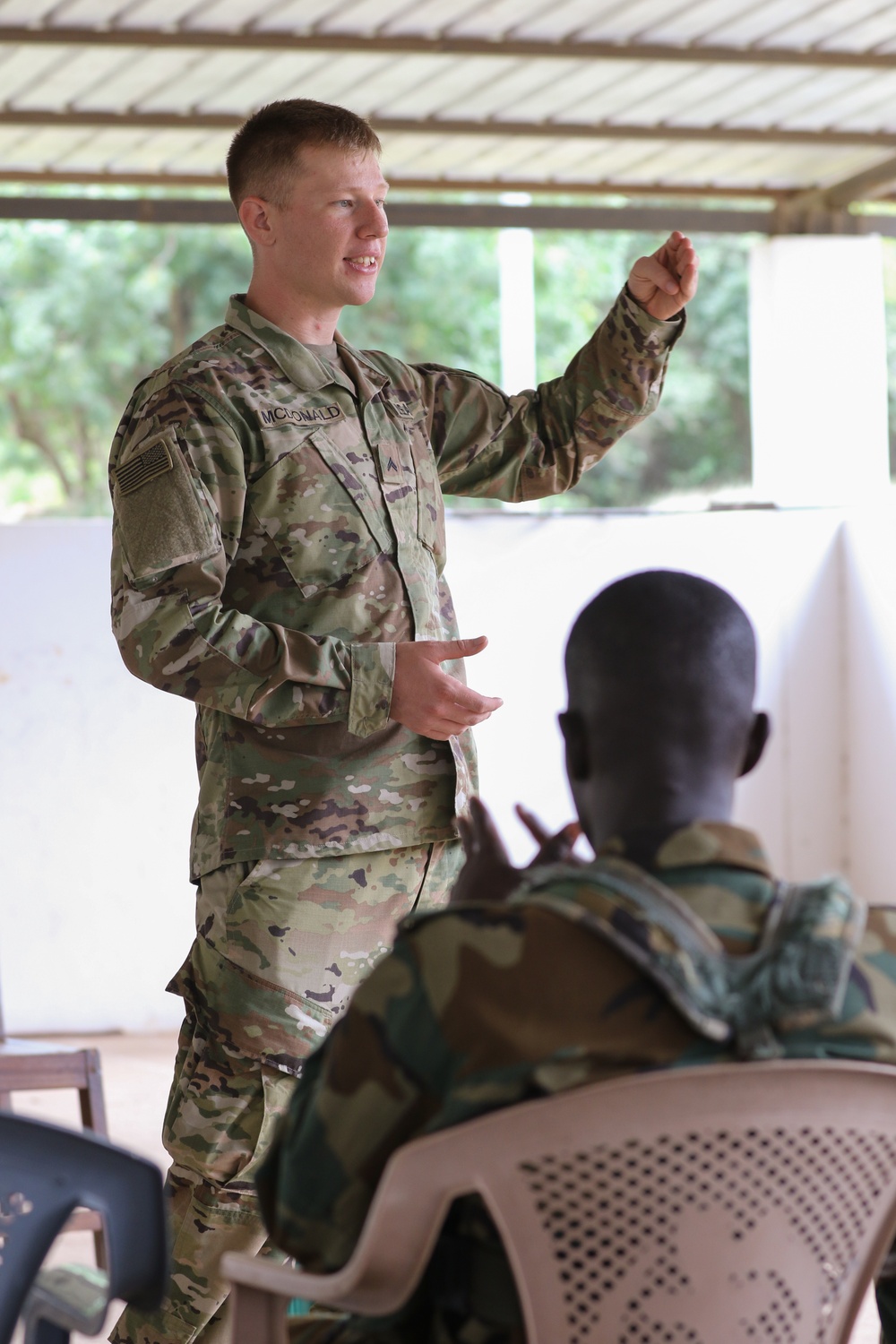 4th Engineer Battalion Medic shares skills at United Accord 2018