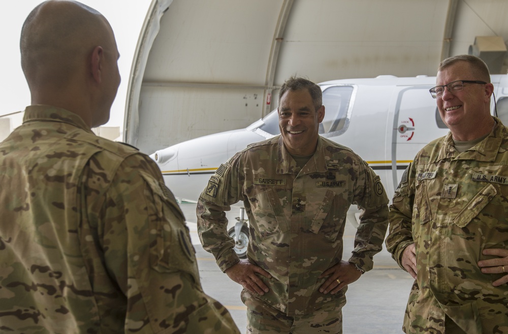 Lt. Gen. Michael X. Garrett, U.S. Army Central commanding general visits Soldiers with UC-35 Jet Det