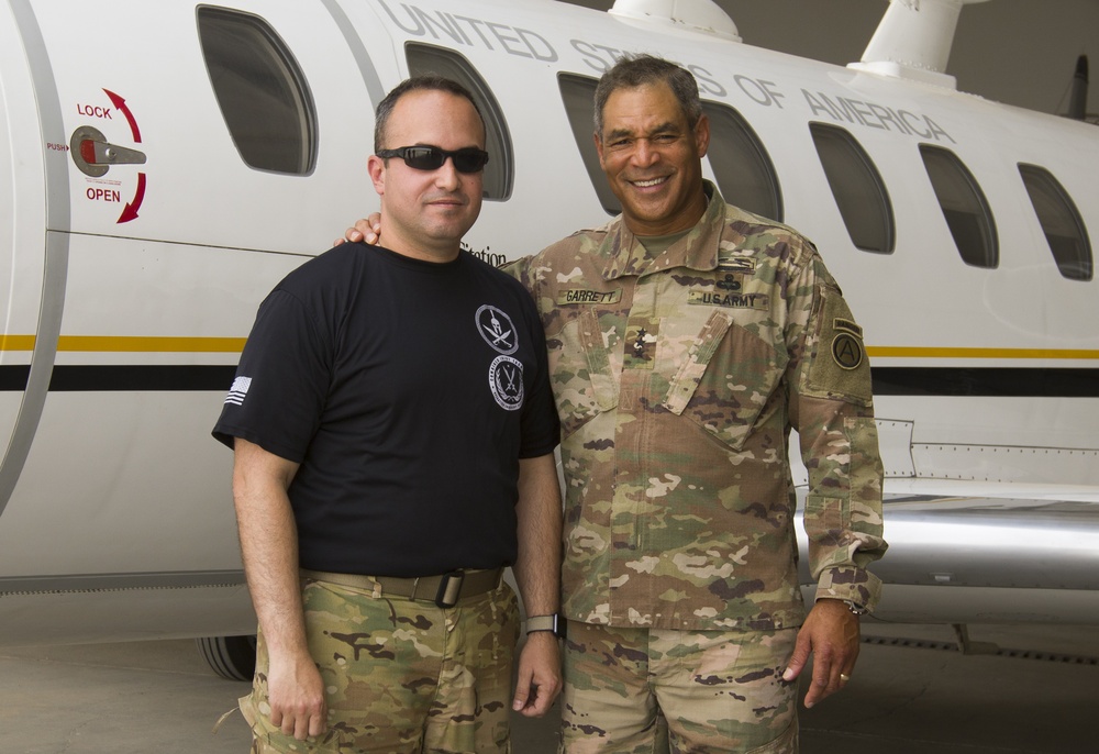 Lt. Gen. Michael X. Garrett, U.S. Army Central commanding general visits Soldiers with UC-35 Jet Det