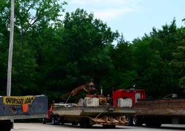 Salvage equipment staging
