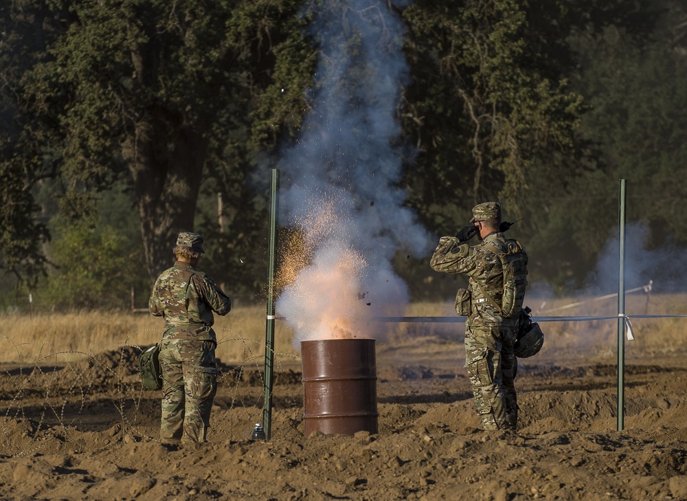 Combat engineers breach through enemy territory to gain ground